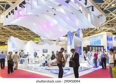 MOSCOW-JUNE 24, 2015: Booth Oil Company Gazprom OIL Of Russia At The International Trade Fair MIOGE