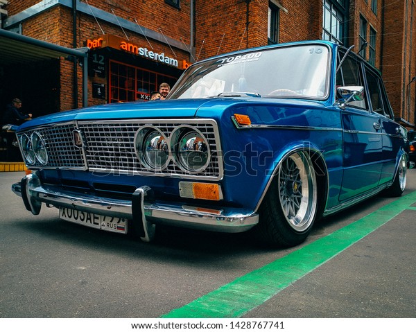 Moscow/Russia – 06.15.2019: Car festival of Low\
and Custom culture - \