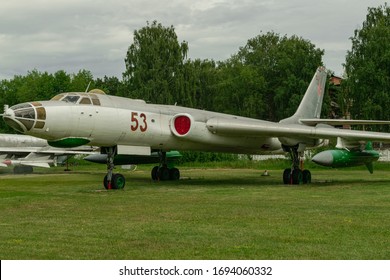 Moscow/Russia; June 26 2019: Tupolev Tu-16K soviet long range missile carrier bomber, displayed in russian military  aircraft museum