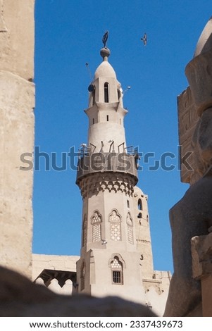 Mosque between karnak temple in luxor egypt