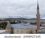 Esrefoğlu Mosque (Eşrefoğlu Cami) Drone Photo, Beysehir Lake Konya, Turkiye (Turkey)