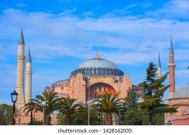 Mosque Hagia Sophia Istanbul. The Historic Center Of Istanbul. World Famous Monument Of Byzantine Architecture And The Symbol Of The 