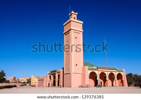 mosque and minaret, Rissani, Morocco