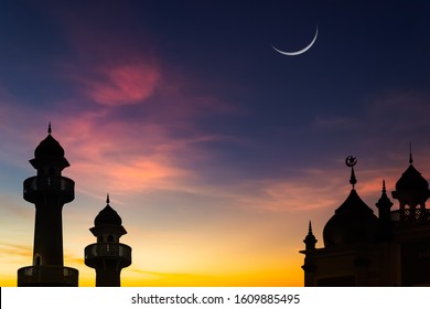 Mosques Dome On Dark Blue Twilight Stock Photo 1609885495 | Shutterstock