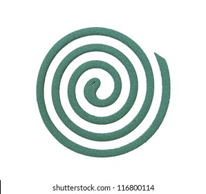 Mosquito Coil Isolated On White Background