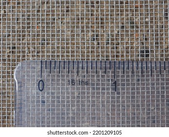 Mosquito Net Mesh Size Measurement With Imperial Ruler