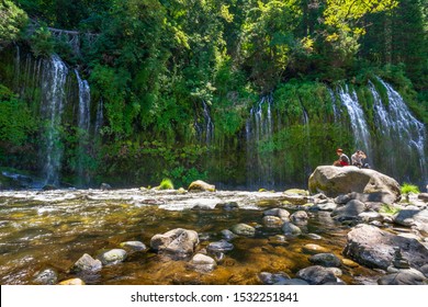 Mossbrae Falls In The Shasta Cascade  In Dunsmuir, California