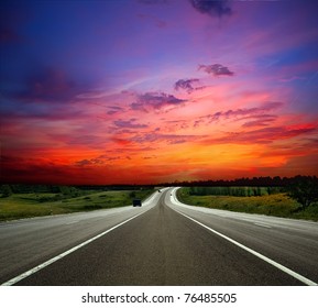 Most asphalt road. Shallow depth of field - Powered by Shutterstock