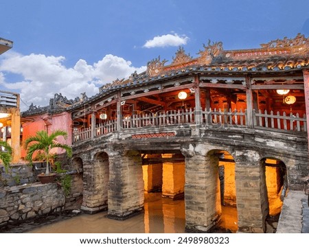 The most beautiful Viewpoint  Japanese Covered Bridge in Hoi An, Vietnam