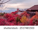 The most beautiful viewpoint of Kiyomizu-dera is a popular tourist destination in Kyoto, Japan.