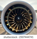  The most common type of jet engine, used in commercial and military aircraft, featuring a large fan at the front that moves air through the engine