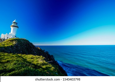 The most easterly point of the australian mainland; the lighthouse of Cape Byron Australia 