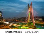 Most famous bridge in the city of Sao Paulo, Brazil