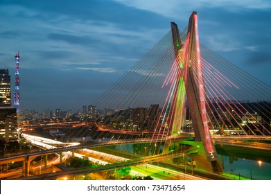 Most Famous Bridge In The City Of Sao Paulo, Brazil