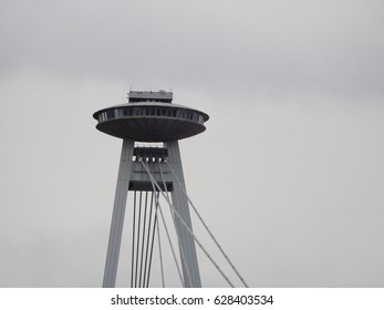 Most SNP Or  UFO Bridge In Bratislava, Slovakia