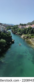 Mostar, Bosnia, Neretva River Bridge View