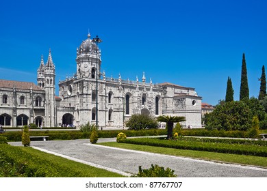 Mosteiro dos Jeronimos, an old monastery in Belem; Lisbon, Portugal