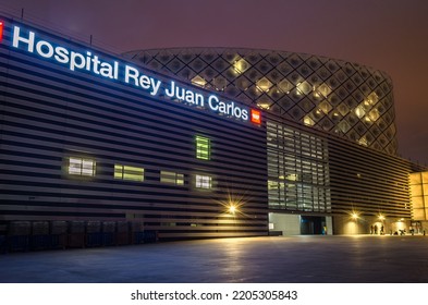 MOSTOLES, SPAIN - SEPTEMBER 22, 2021: Night View Of 