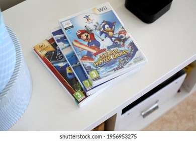 MOTALA, SWEDEN- 16 APRIL 2021:
Mario And Sonic Olympic Winter Games Nintendo Wii Game.
Photo Jeppe Gustafsson