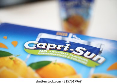 MOTALA, SWEDEN- 28 APRIL 2022:
Capri-Sun Beverage. Capri-Sun Is A German Juice Concentrate Drink Owned By Capri Sun Group Holding In Germany. Photo Jeppe Gustafsson