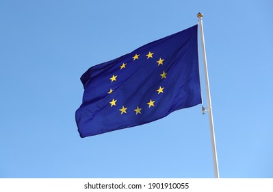 MOTALA, SWEDEN- 8 MAY 2019:
EU flag.
Photo Jeppe Gustafsson