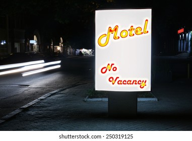 Motel City-light With Text No Vacancy