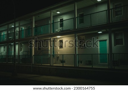 Motel at night, Seaside Heights, New Jersey
