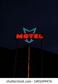 Motel Sign In Night Sky