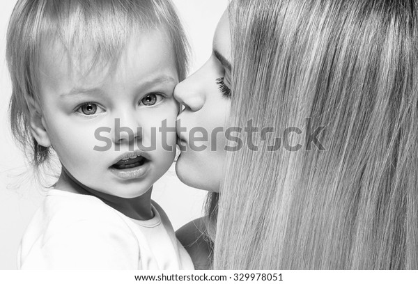 Mother Baby Portrait Child Woman Blonde Stock Photo Edit Now