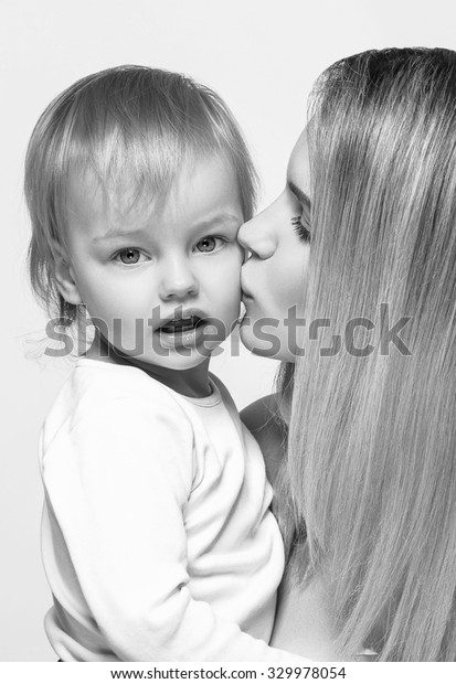 Mother Baby Portrait Child Woman Blonde Stock Photo Edit Now