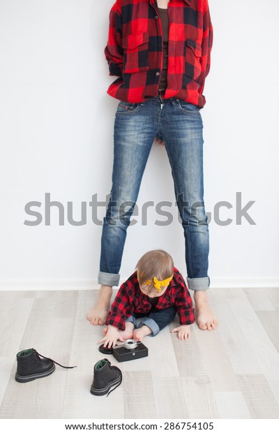 mother plaid jeans