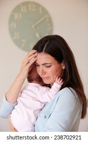 Mother With Baby Suffering From Post Natal Depression