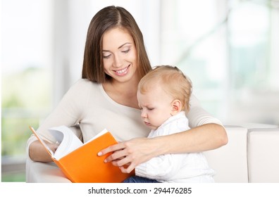 Mother, book, toddler. - Shutterstock ID 294476285