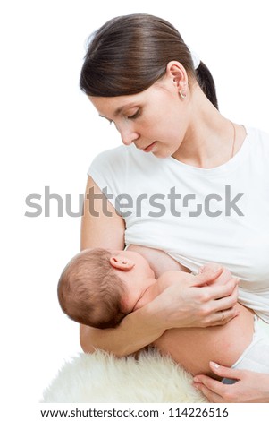 Similar – Image, Stock Photo young mother breast feeding her baby girl outdoors in a park