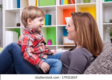 Mother And Child Singing A Song