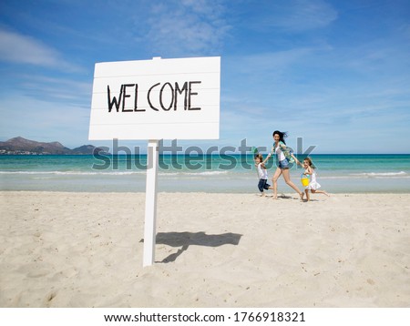 Image, Stock Photo sign from behind Sky