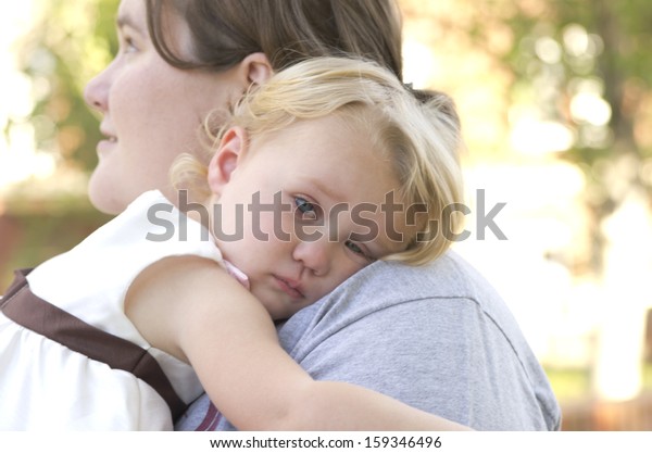 Mother Comforts Her Child Stock Photo Edit Now 159346496