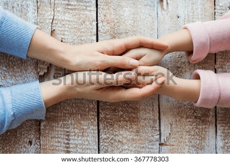 Similar – Image, Stock Photo Happy child with pink shirt in the garden