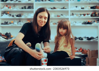 
Mother and Daughter Buying Shoes from Footwear Store. Mom helping her little girl finding well-fitting sneakers  
 - Powered by Shutterstock