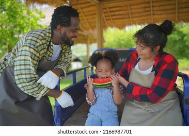 Mother And Daughter Making Outdoor Activities At Garden, Diverse Family And Best Friends Happy Motherhood Weekend Together With Kid, Mother's Day Concept