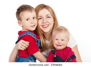 Portrait Happy Mother Her Two Little Stock Photo 758759662 | Shutterstock