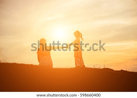 Similar – Foto Bild Mann Schatten Silhouette spielt Basketball auf der Straße