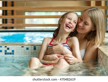 Mother And Her Daughter Having Fun In SPA.