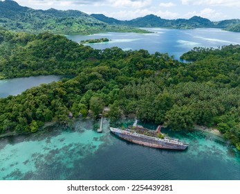 Mother Nature is slowly reclaiming the World Discoverer, a cruise ship that was shipwrecked in the Solomon Islands. The ship struck a reef on April 30, 2000, and was run aground in the Nggela Islands.