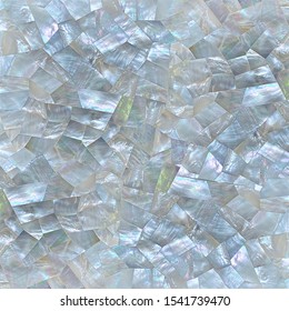 Mother Of Pearl Texture In Shattered Faceted Pattern