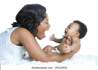 Mother Playing with son