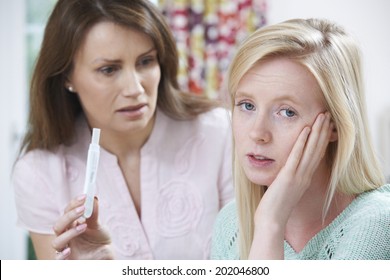 Mother Questioning Teenage Daughter About Pregnancy Test