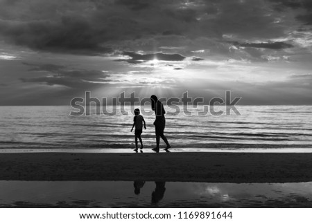 Image, Stock Photo Wanderlust. Child Girl