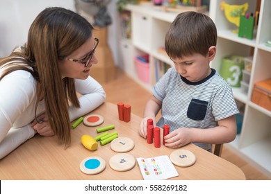Mother and Son Spending Time Together Learning