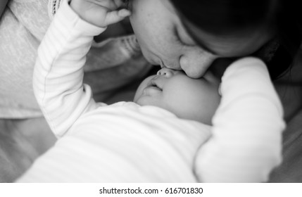 Mother Taking Care Her Baby Stock Photo (edit Now) 616701830